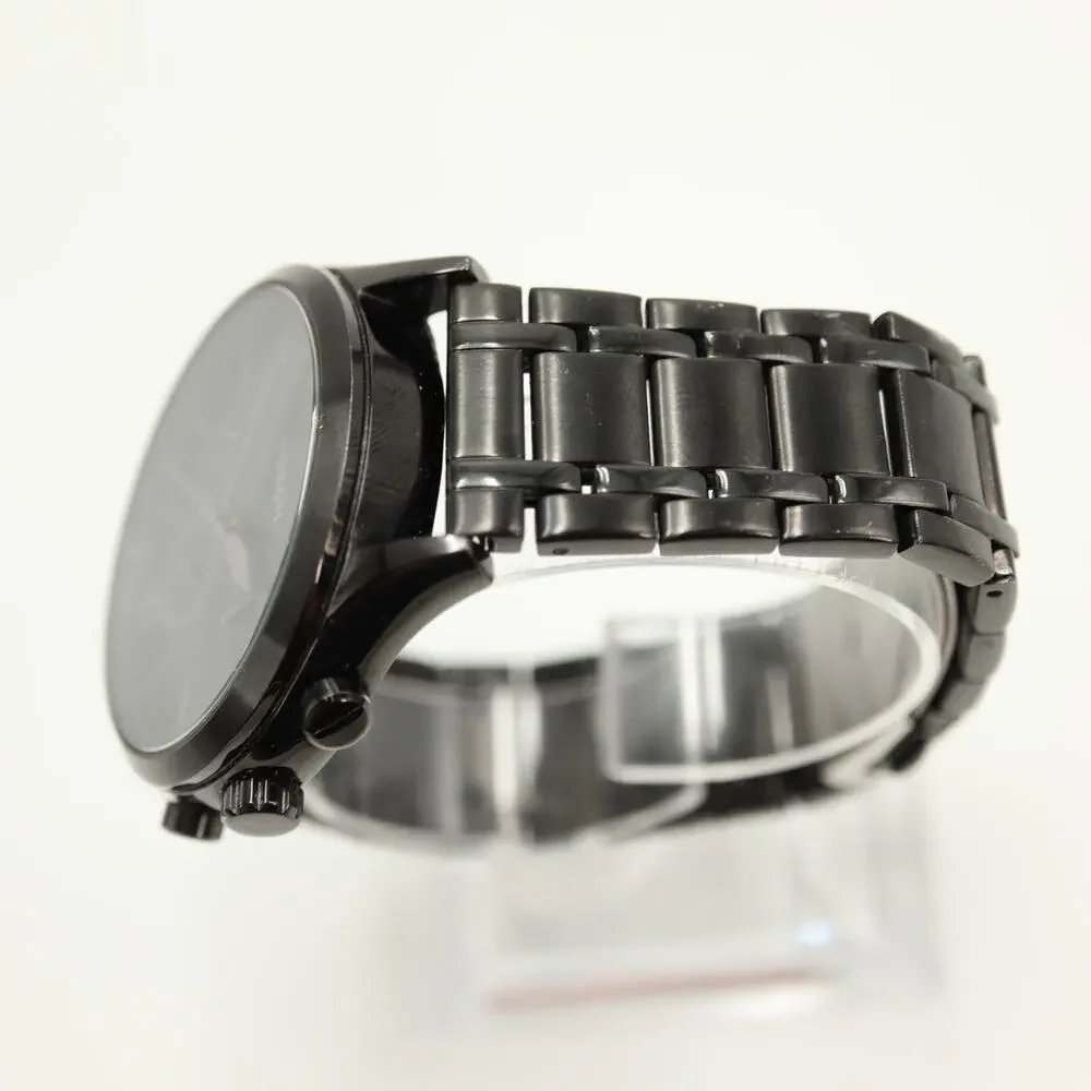 Fossil Fenmore Black Multifunction 43mm Watch 24HR Day Date BQ2365 w New Battery